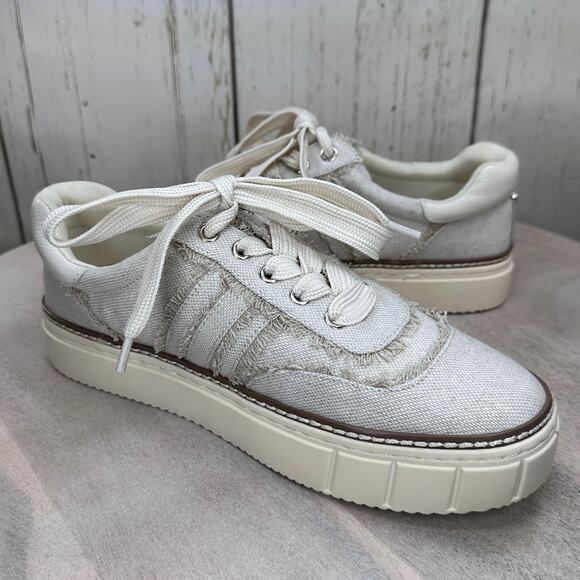 Vince Camuto Reilly Distressed Womens Platform Sneakers Size 8.5 Casual Shoes - Picture 1 of 13